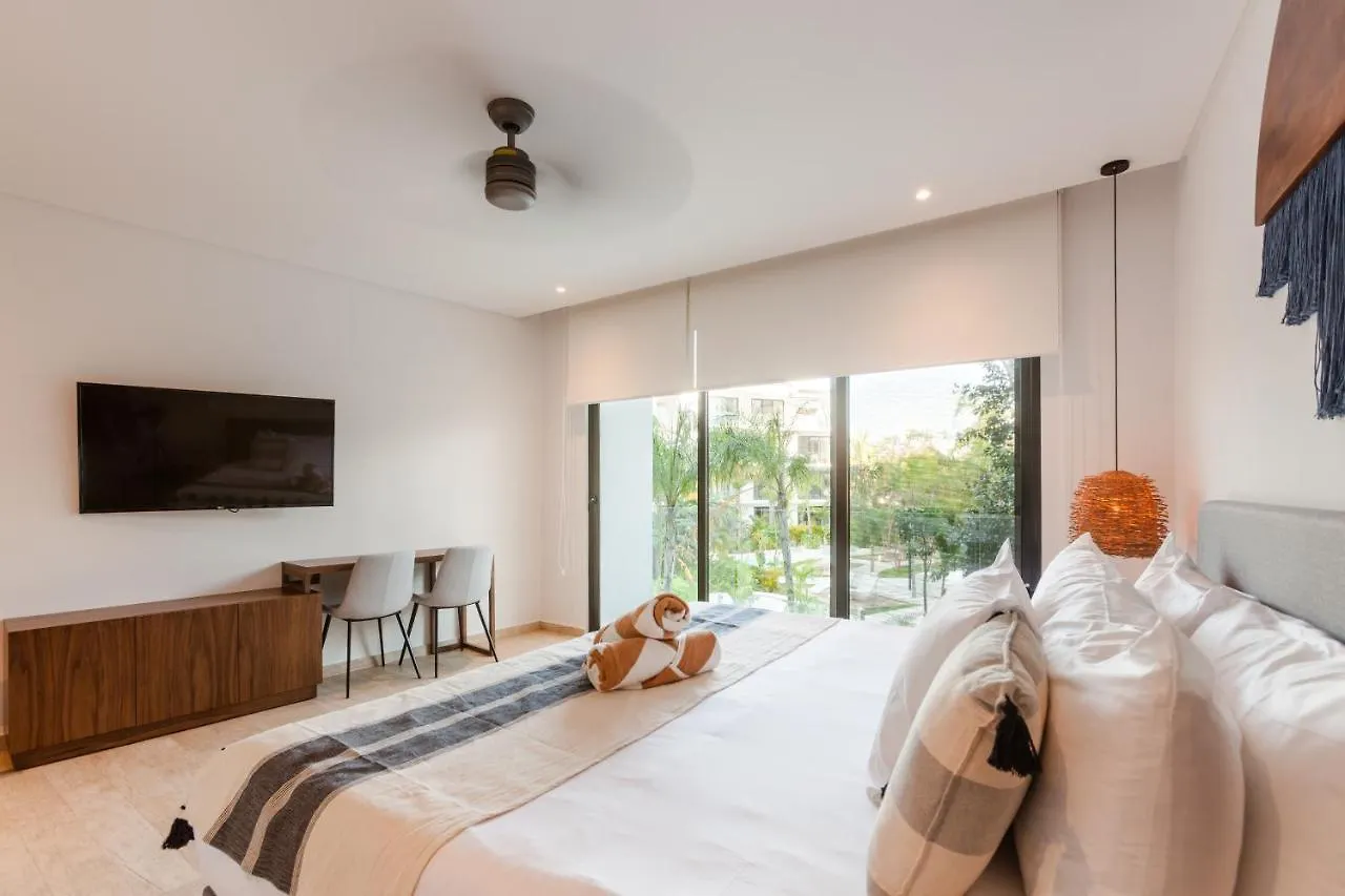 Your Place In Town With Pool, Coworking And Gym Located At Central Park Lagunas Tulum Mexico