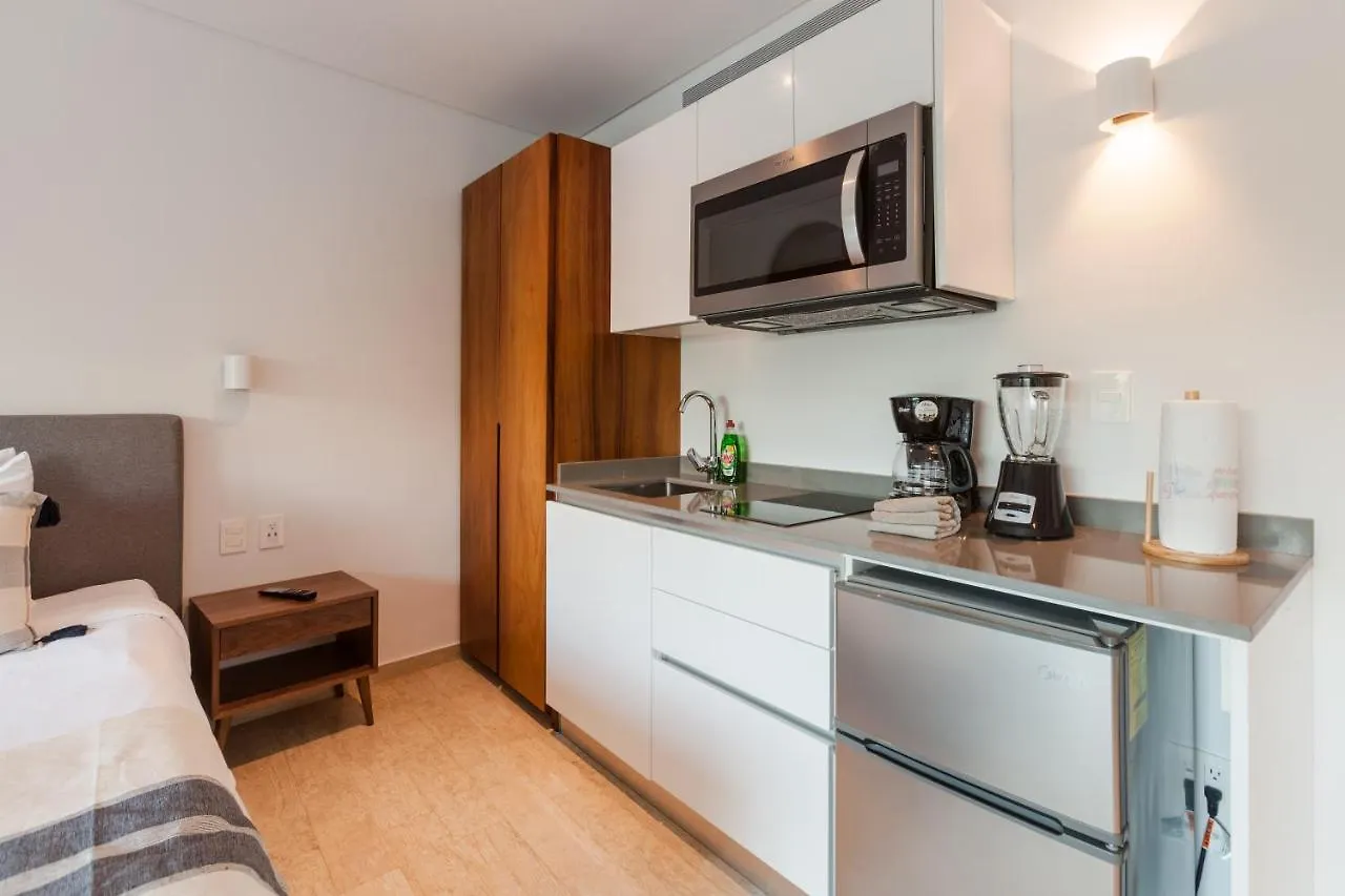 Apartment Your Place In Town With Pool, Coworking And Gym Located At Central Park Lagunas Tulum
